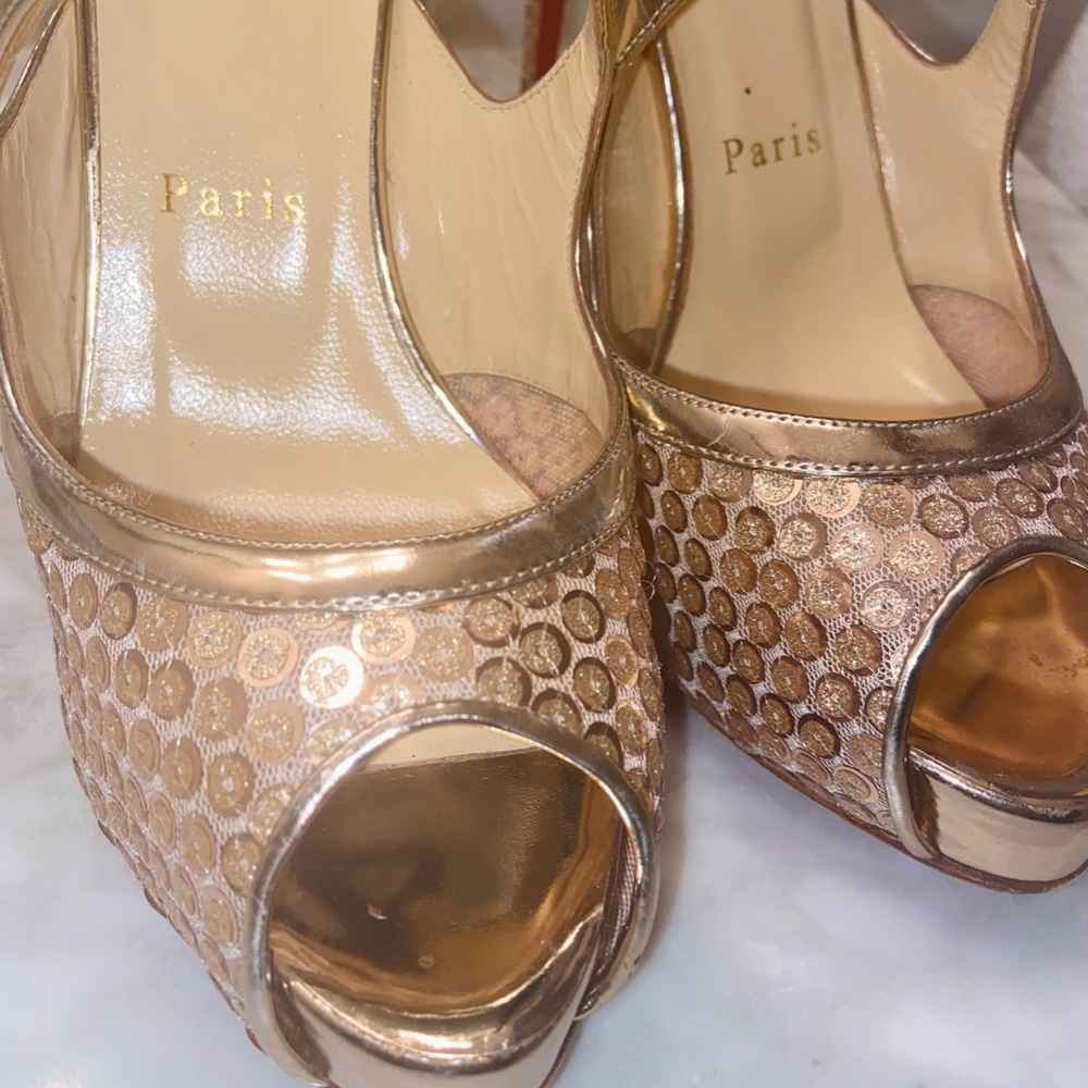 louboutin sequin heels